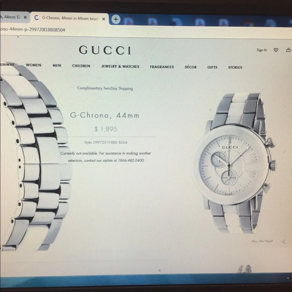 Gucci Silver and White Women's Watch - Picture 3 of 8